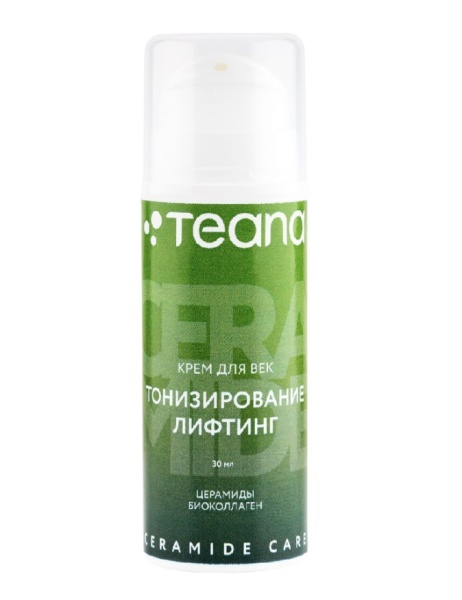 Teana Крем для глаз тонизирование и лифтинг с церамидами и биоколлагеном Ceramide Care 30мл