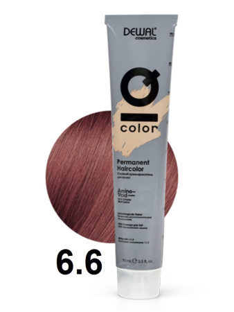 Dewal Cosmetics Крем-краска для волос IQ Color 6/6 темный красный блондин, 90мл