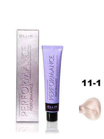 Ollin Performance крем-краска для волос 11/1 специальный блондин пепельный 60мл
