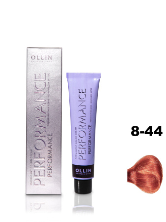Ollin Performance крем-краска для волос 8/44 светло-русый интенсивно-медный 60мл