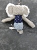 Брелок мягкая игрушка Коала серый/синяя кофта