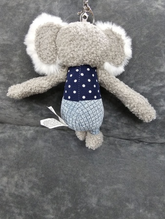 Брелок мягкая игрушка Коала серый/синяя кофта