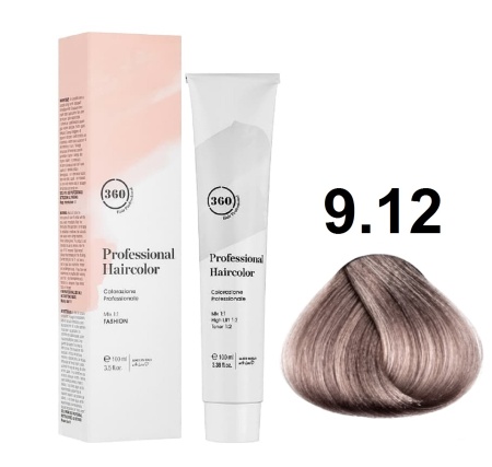 360 Professional Haircolor Крем-краска для волос 9/12 очень светлый блондин пепельно-фиолетовый 100мл