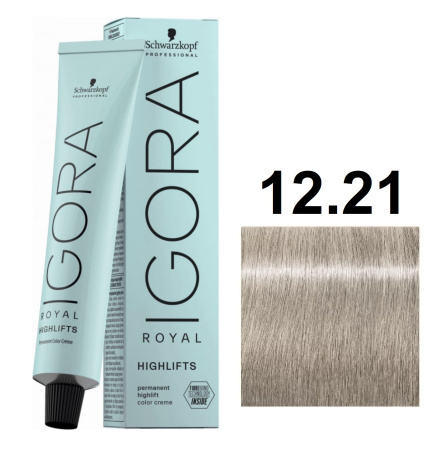 Schwarzkopf Igora Royal Highlifts Крем-краска для волос 12/21 специальный блондин пепельный сандрэ 60мл