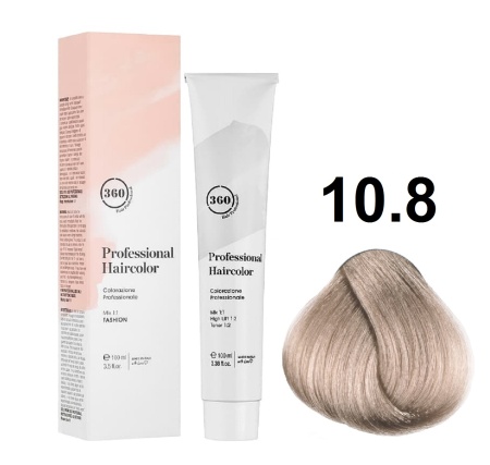 360 Professional Haircolor Крем-краска для волос 10/8 очень-очень светлый блондин бежевый 100мл