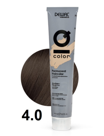 Dewal Cosmetics Крем-краска для волос IQ Color 4/0 брюнет, 90мл