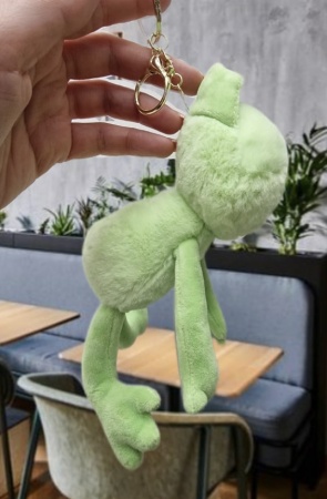 Брелок мягкая игрушка Лягушка, салатовая
