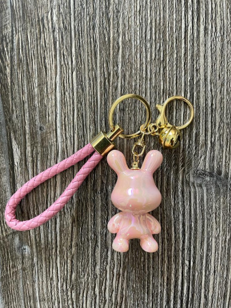 Y&M Брелок Кролик розовый перламутр