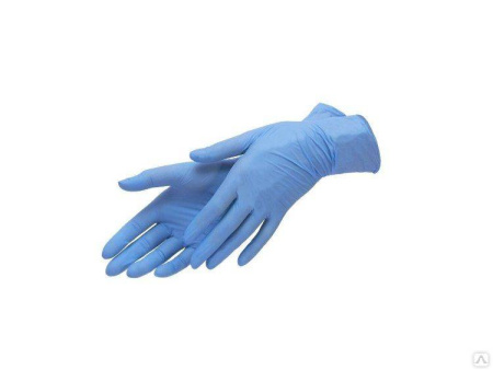 Перчатки нитриловые (XS) Benovy голубые, 1 пара