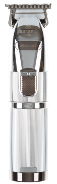 Триммер для окантовки волос Dewal Pro Silver Mini 03-068 аккумуляторно-сетевой, керамический нож 40/0,5 мм / Машинка для стрижки / Trimmer