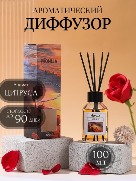 Ароматический диффузор Meet (цитрусовый) Monilla 100мл