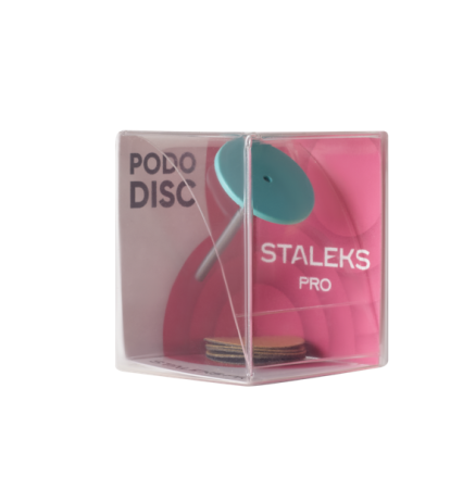 Staleks Диск педикикюрный пластиковый Pododisc Pro М 20мм в комплекте с сменным файлом 180грит 5шт