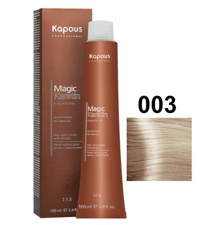 Kapous Professional Крем-краска Magic Keratin для окрашивания волос 003 перламутровый песок, 100мл