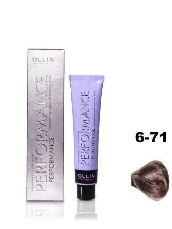 Ollin Performance крем-краска для волос 6/71 темно-русый коричнево-пепельный 60мл