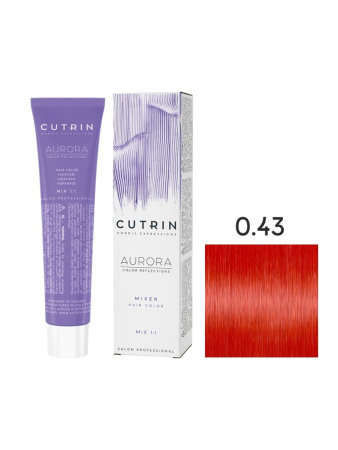 Cutrin Aurora крем-краска для волос 0/43 Апельсиновый микстон 60мл