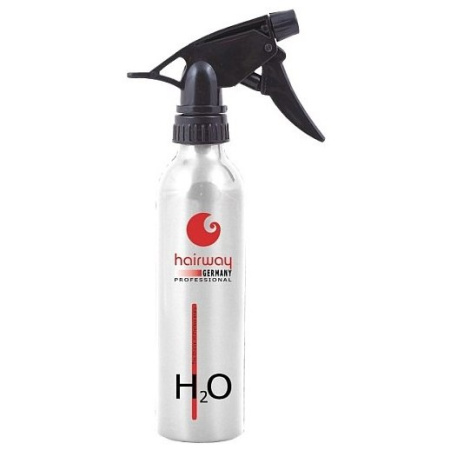 HairWay Распылитель для волос парикмахерский металлический (пульверизатор для воды) Tubus H2O Logo серебро 250 мл