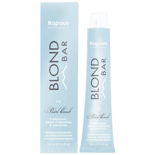 Kapous Professional Крем-краска для волос серии Blond Bar 023 перламутровое утро с экстрактом жемчуга 100мл