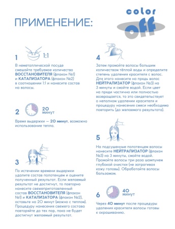 Estel Professional Эмульсия для удаления стойких красок с волос Color Off 3*120мл