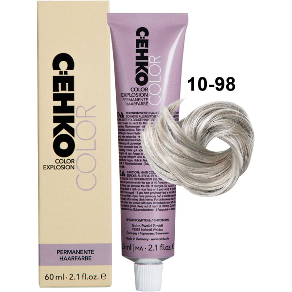 CEHKO Color Explosion крем-краска для волос 10/98 ультра-светлый блондин сандрэ-фиолетовый 60мл