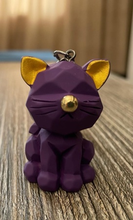 Y&M Брелок Котик в стиле панк фиолетовый (Boom!)