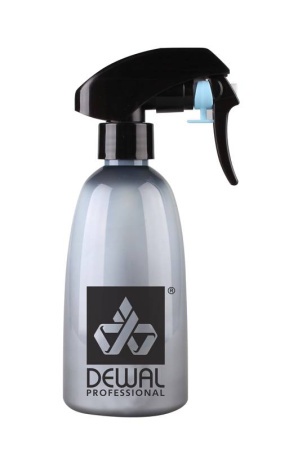 DEWAL Распылитель для волос парикмахерский пластиковый (пульверизатор для воды) с металлическим шариком внутри, серый 250мл
