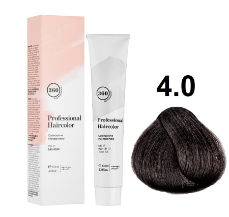 360 Professional Haircolor Крем-краска для волос 4/0 каштан 100мл