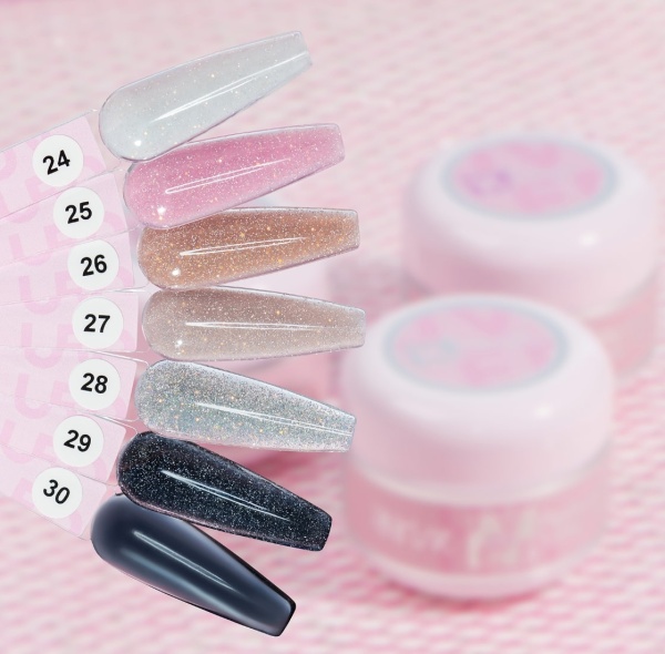 IRISK Гель для наращивания ногтей однофазный камуфлирующий ABC Reflective Ice Pink 15мл