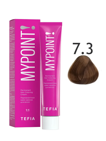 Tefia MYPOINT Перманентная крем-краска для волос 7/3 блонд золотистый 60мл