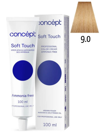 Concept Soft Touch крем-краска для волос 9/0 очень светлый блондин 100мл