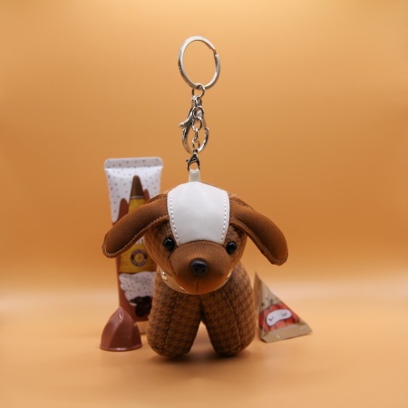 Брелок мягкая игрушка Собака коричневый
