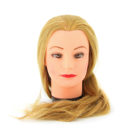 Dewal Голова учебная манекен, натуральные волосы, блондинка 50-60 см