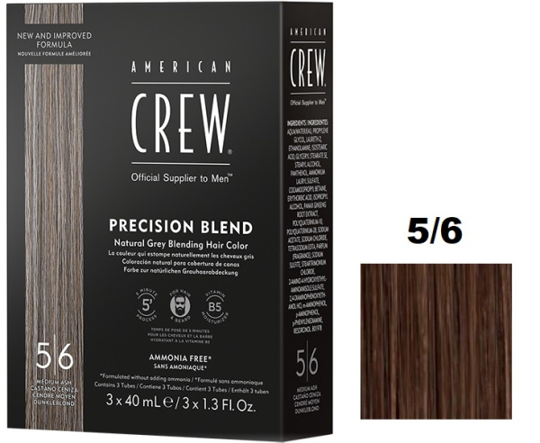 American Crew Краска-камуфляж для седых волос Средний натуральный 5/6 3*40мл