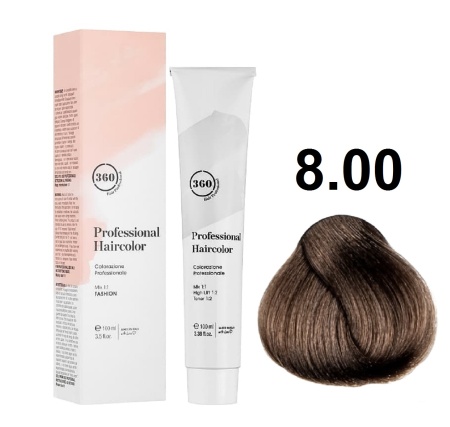 360 Professional Haircolor Крем-краска для волос 8/00 светлый блондин интенсивный 100мл