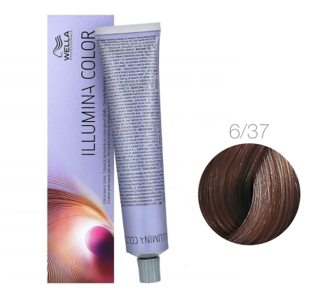 Wella Illumina Color крем-краска для волос 6/37 темный блонд золотисто-коричневый 60мл