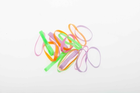 Резинки для волос Dewal Beauty силикон, цветные, midi (25 шт/уп)