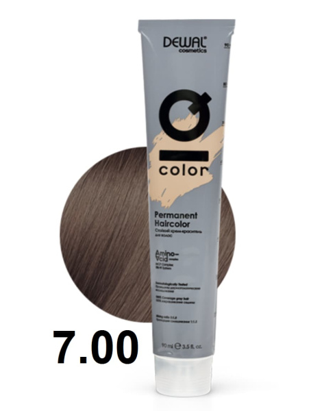 Dewal Cosmetics Крем-краска для волос IQ Color 7/00 блондин интенсивный, 90мл