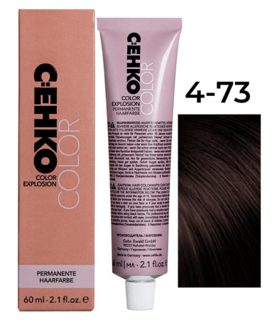 CEHKO Color Explosion крем-краска для волос 4/73 средний каштан коричнево-золотистый 60мл