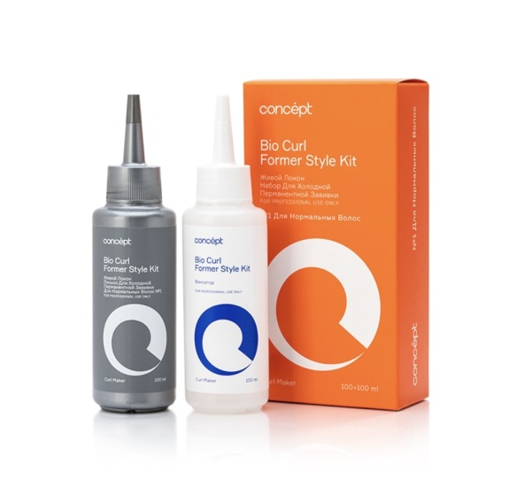 Concept Curl Maker Набор для холодной перманентной завивки для нормальных волос №1 Живой локон Bio Curl Former Style Kit 100мл+100мл