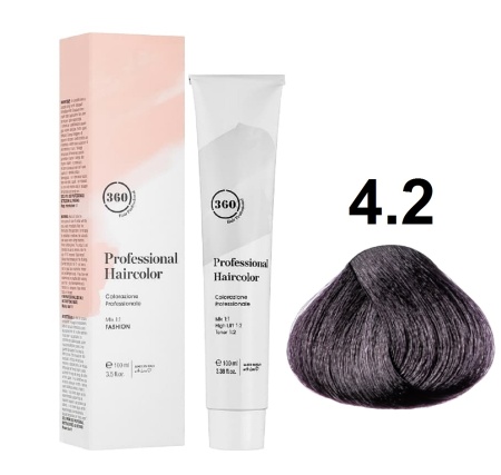 360 Professional Haircolor Крем-краска для волос 4/2 фиолетовый шатен 100мл