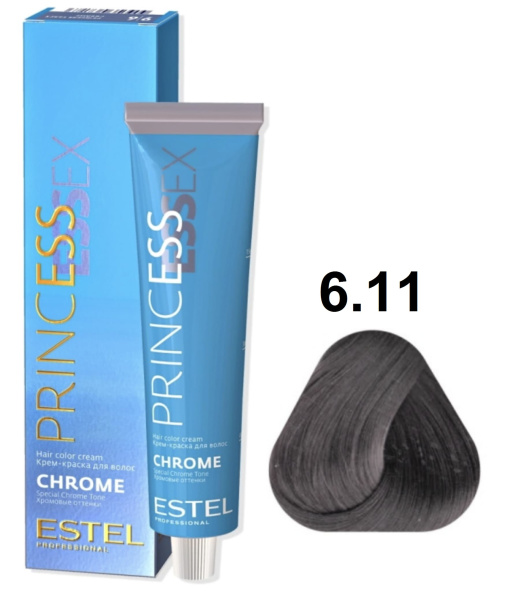 Estel Professional Princess Essex Крем-краска для волос 6/11 темно-русый пепельный интенсивный 60мл