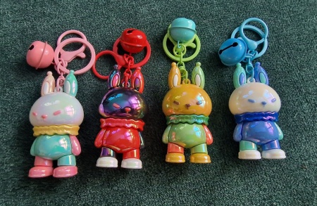 Брелок Заяц перламутровый голубой