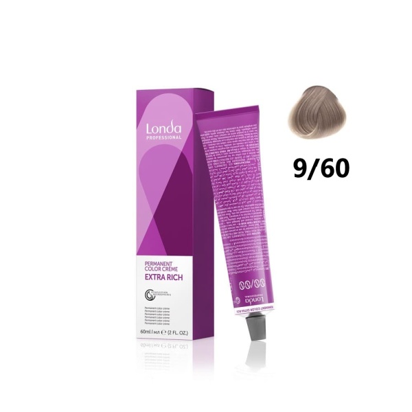 Londa Color Permanent крем-краска для волос 9/60 очень светлый блонд фиолетово-натуральный 60мл