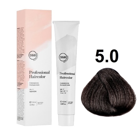 360 Professional Haircolor Крем-краска для волос 5/0 светлый каштан 100мл