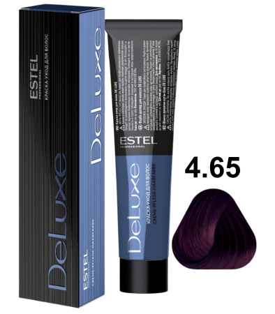 Estel Professional De Luxe Крем-краска для волос 4/65 шатен фиолетовый-красный 60мл