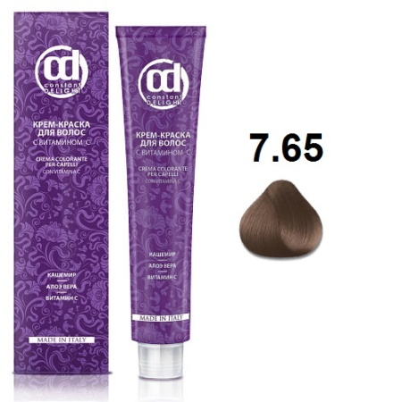 Constant Delight Крем-краска для волос с витамином С 7/65 средне-русый шоколадно-золотистый 100мл