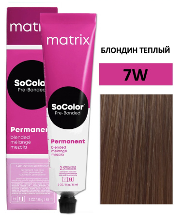 Matrix SoColor Крем краска для волос 7W блондин теплый 90мл