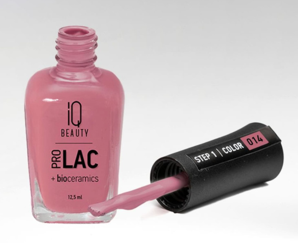 IQ Beauty Сolor ProLac+ Лак для ногтей укрепляющий с биокерамикой Open Your Mind №014 12,5мл