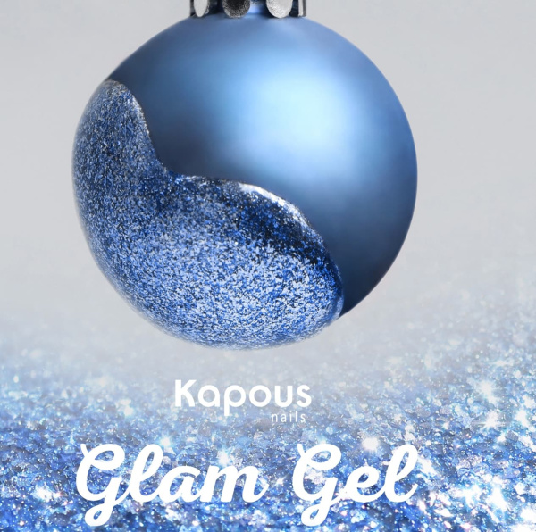 Kapous Glam Gel Гель-краска для дизайна ногтей (аквамарин) 5мл