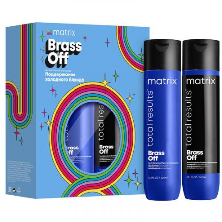 Matrix Total Results Набор для волос холодный блонд (шампунь+кондиционер) Brass Off 300+300мл №2