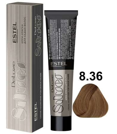 Estel Professional DeLuxe Silver Крем-краска для волос 8/36 светлый-русый золотисто-фиолетовый 60мл